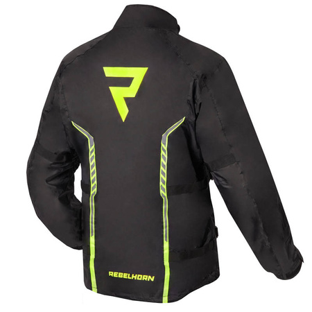 Kurtka przeciwdeszczowa REBELHORN PATROL BLACK/FLO YELLOW czarny żółty fluo