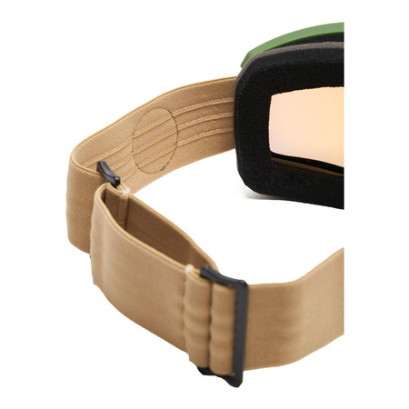 Gogle snowboardowe IMX PEAK GREEN MATT/SAND SZYBA PODWÓJNA GOLD IRRIDIUM + BROWN zielony beżowy