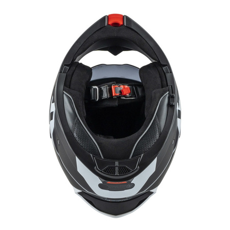 Kask szczękowy NZI COMBI 3 DUO METRIC BLACK RED MATT czarny czerwony