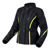 Kurtka tekstylna damska OZONE SAHARA LADY BLACK/FLO YELLOW czarny żółty fluo