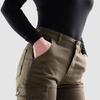 Jeansy motocyklowe damskie OZONE JANE LADY JOGGER FIT OLIVE zielony