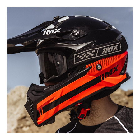 Gogle motocyklowe IMX ENDURANCE RACE BLACK MATT/GREY SZYBA DARK SMOKE + CLEAR czarny mat szary