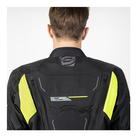 Kurtka tekstylna OZONE SAHARA BLACK/FLUO YELLOW czarny żółty fluo