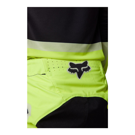 Spodnie cross FOX FLEXAIR EFEKT FLUO YELLOW czarny żółty fluo