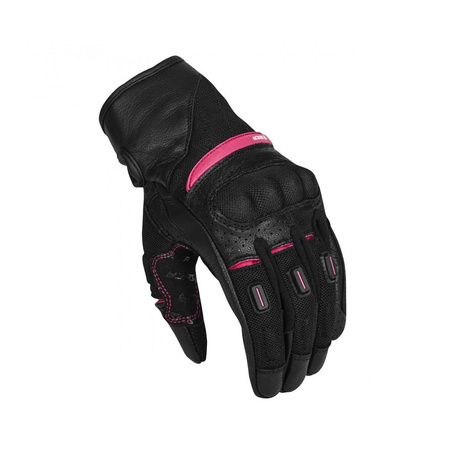 Rękawice miejskie damskie SECA AXIS MESH II LADY FUCHSIA czarny różowy