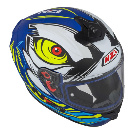 Kask integralny NZI TRENDY OCELO BLUE WHITE SKY BLUE MATT biały niebieski