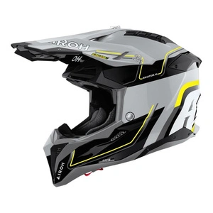 Kask cross AIROH AVIATOR 3 LEADER YELLOW GLOSS szary czarny żółty