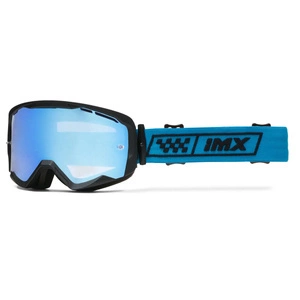 Gogle motocyklowe IMX ENDURANCE RACE BLACK MATT/BLUE SZYBA IRIDIUM BLUE + CLEAR czarny mat niebieski
