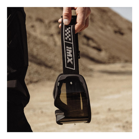 Gogle motocyklowe IMX ENDURANCE RACE BLACK MATT/GREY SZYBA DARK SMOKE + CLEAR czarny mat szary