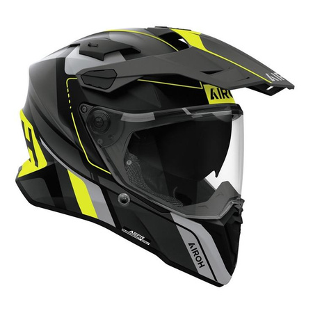 Kask integralny AIROH COMMANDER 2 SKIP YELLOW MATT czarny szary żółty fluo