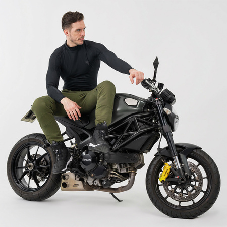 Jeansy motocyklowe SHIMA GIRO 3.0 KHAKI zielony