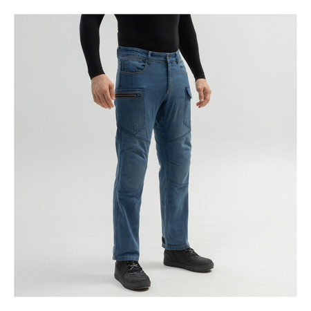 Jeansy motocyklowe BROGER BRONX BLUE niebieski