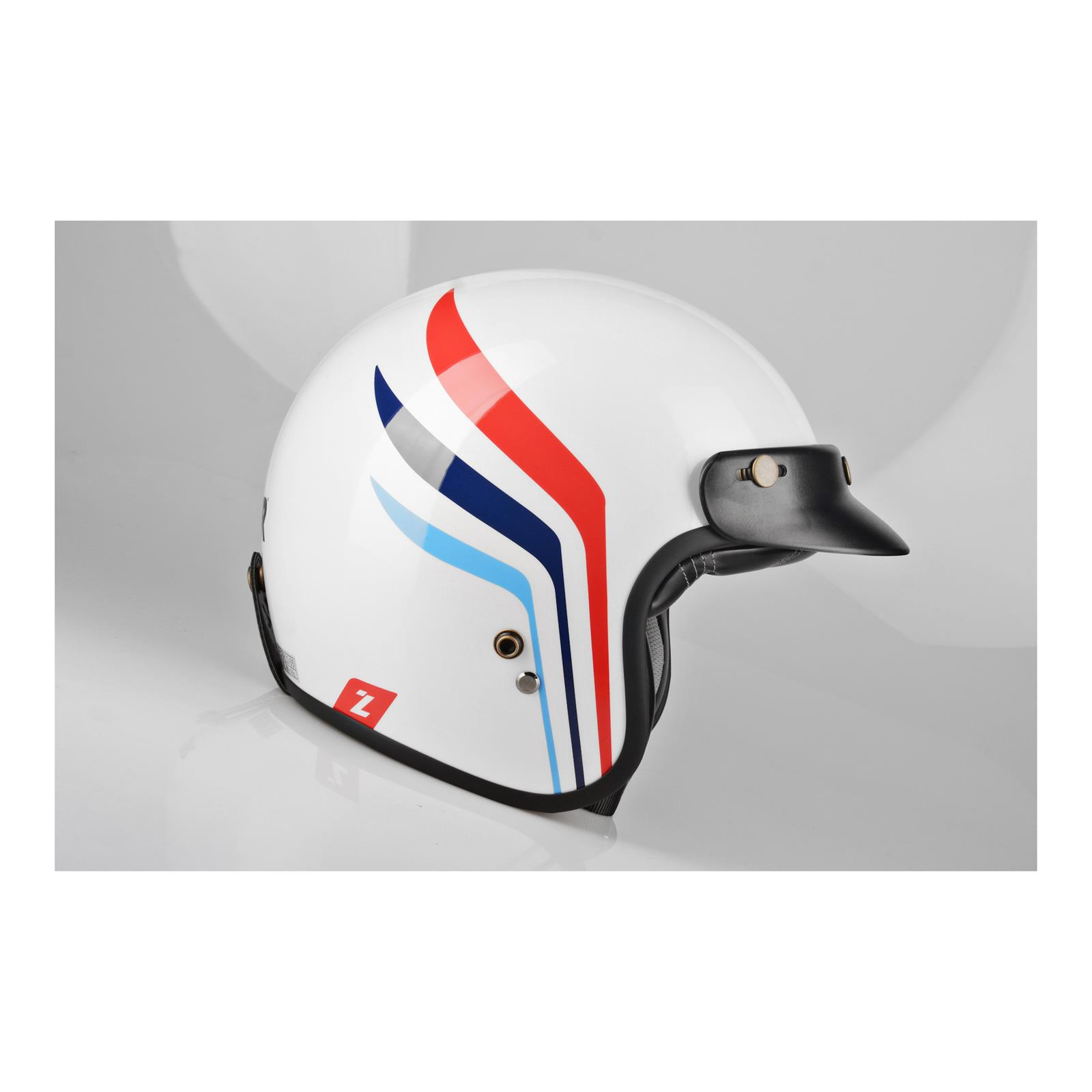 Kask otwarty LAZER CONGA WINGS WHITE biały czerwony granatowy niebieski