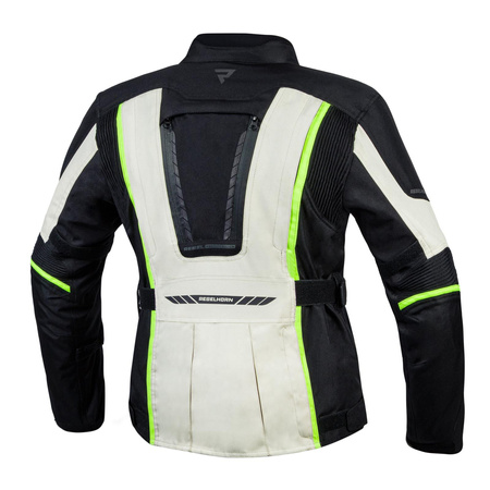 Kombinezon tekstylny damski REBELHORN HIKER III LADY BLACK/GREY/FLO YELLOW czarny szary żółty fluo