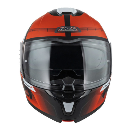 Kask szczękowy NZI COMBI 3 DUO METRIC BLACK RED MATT czarny czerwony