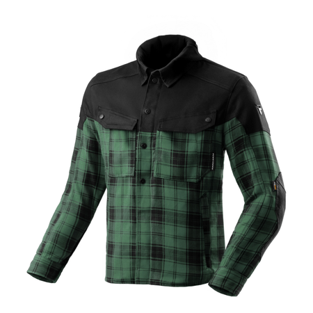 Koszula motocyklowa REBELHORN SHIFTER BLACK/GREEN czarny zielony