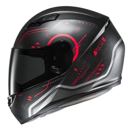 Kask integralny HJC CS-15 SAFA BLACK/RED czarny szary czerwony