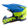 Kask cross ALPINESTARS SUPERTECH S-M8 RADIUM AQUA/FLUO YELLOW/NAVY niebieski żółty fluo zielony
