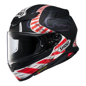 Kask integralny SHOEI NXR2 KNEE DOWN TC-5 czarny czerwony biały