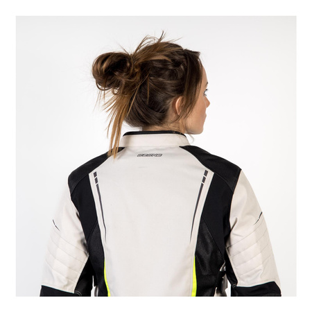 Kurtka tekstylna damska OZONE FLOW LADY BLACK/GREY/FLUO YELLOW czarny szary żółty fluo