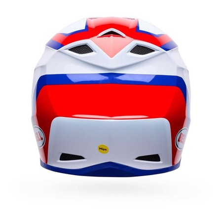 Kask cross BELL MX-10 MIPS DYNO RED WHITE biały czerwony niebieski
