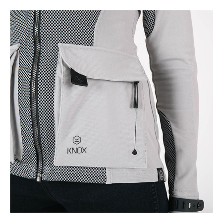 Kurtka tekstylna damska KNOX TOR LADY LIGHT GREY szary