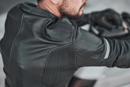 Kurtka skórzana SHIMA HUNTER+ 2.0 BLACK czarny