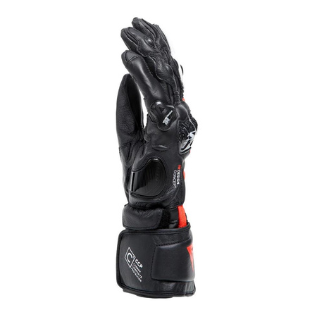 Rękawice sportowe DAINESE CARBON 4 LONG BLACK/FLO RED/WHITE czarny czerwony biały