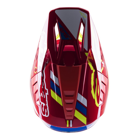 Kask cross ALPINESTARS S-M5 ACTION BRIGHT RED/WHITE/FLUO YELLOW czerwony biały żółty fluo niebieski