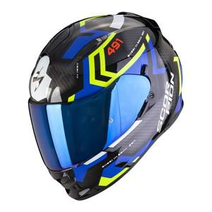 Kask integralny SCORPION EXO-491 SPIN BLACK/BLUE/FLUO YELLOW czarny niebieski żółty fluo