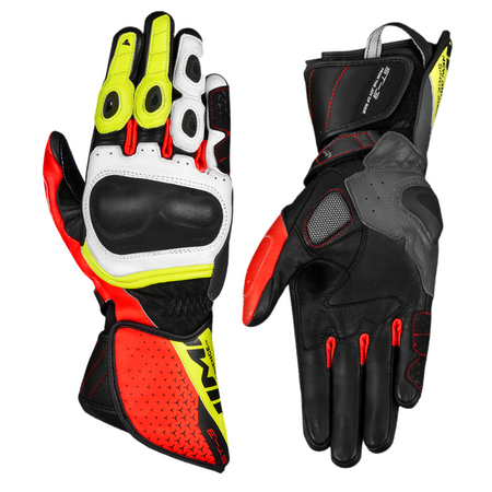 Rękawice sportowe SHIMA ST-3 MEN FLUO czarny czerwony biały żółty fluo