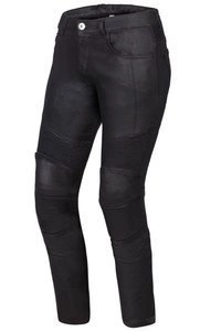 Jeansy motocyklowe damskie OZONE ROXY LADY WAXED BLACK czarny