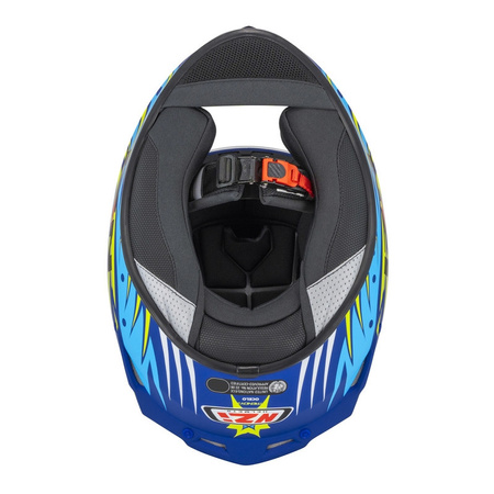 Kask integralny NZI TRENDY OCELO BLUE WHITE SKY BLUE MATT biały niebieski