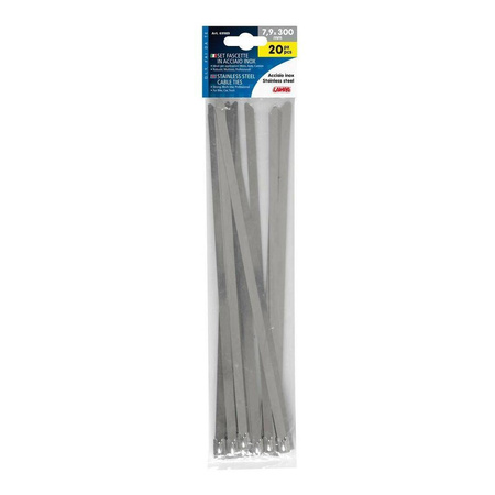 Opaski ze stali nierdzewnej LAMPA 7,9x300mm 20szt.