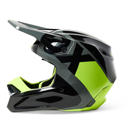 Kask cross FOX V1 XPOZR BLACK/GREY czarny szary żółty fluo