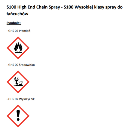 SMAR DO ŁAŃCUCHA W SPRAYU S100 125ER KETTENSPRAY 300ML