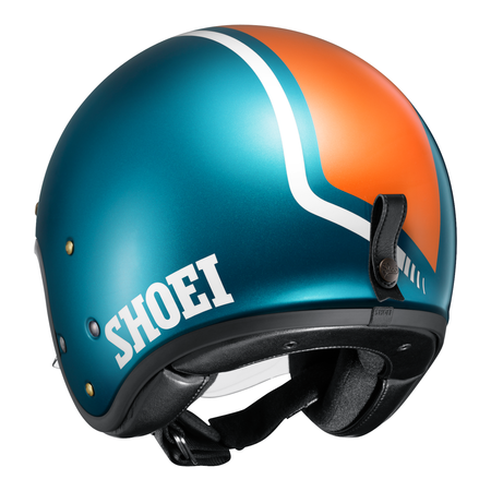 Kask otwarty SHOEI J.O 2 AVENTURE TC-2 niebieski pomarańczowy