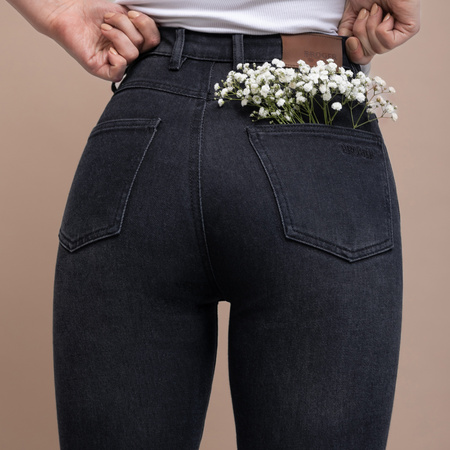 Jeansy motocyklowe damskie BROGER FLORIDA II LADY SLIM FIT WASHED BLACK czarny