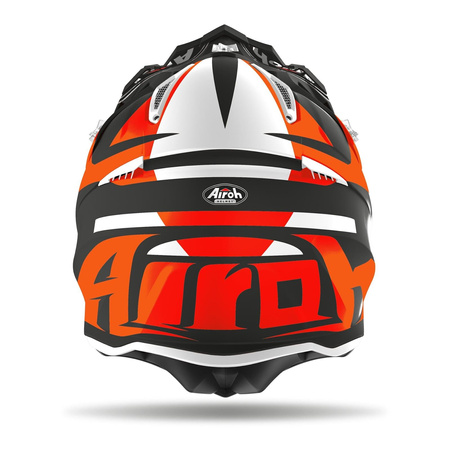 Kask cross Airoh AVIATOR ACE TRICK ORANGE MATT pomarańczowy biały czarny