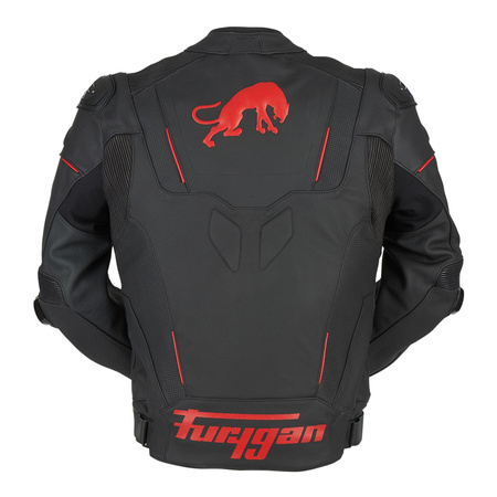 Kurtka skórzana FURYGAN RAPTOR EVO 2 BLACK/RED czarny czerwony