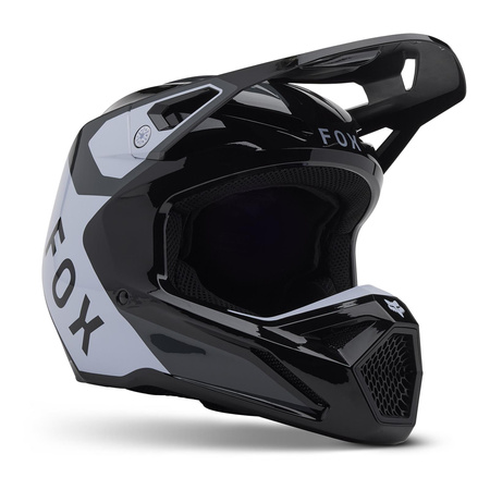 Kask cross FOX V1 LEAN BLACK czarny biały