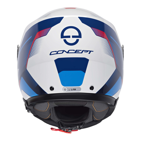 Kask szczękowy SCHUBERTH CONCEPT ECE TRACER BLUE biały niebieski czerwony