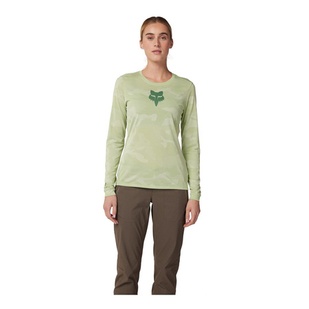 Koszulka rowerowa damska FOX LADY RANGER Z DŁUGIM RĘKAWEM TRU DRI CACTUS zielony