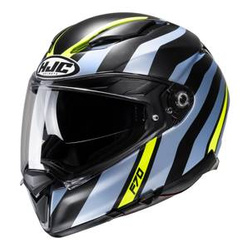 Kask integralny HJC F70 GALLA BLUE/YELLOW niebieski żółty fluo czarny