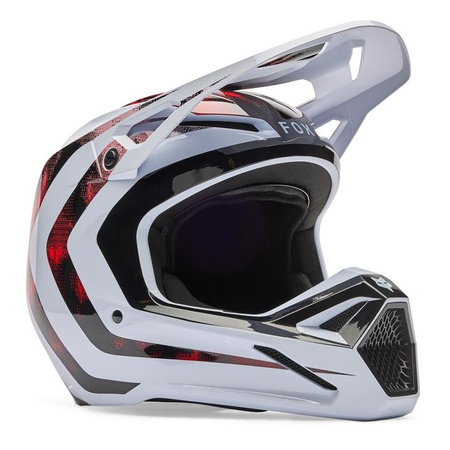 Kask cross FOX V1 KAIROS WHITE/FLUO RED biały czerwony fluo