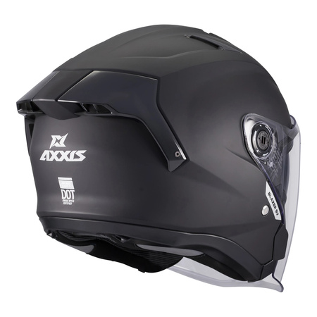 Kask otwarty AXXIS BLAZER SV SOLID A1 MATT BLACK czarny mat