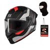 Kask integralny AXXIS FENIX ORK B5 MATT czarny czerwony szary