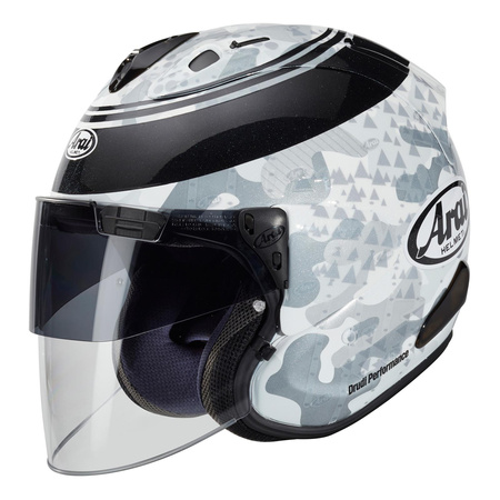 Kask otwarty ARAI SZ-R VAS DISC WHITE biały czarny szary