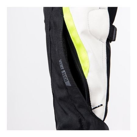 Kurtka tekstylna damska OZONE SAHARA LADY BLACK/GREY/FLO YELLOW szary żółty fluo czarny