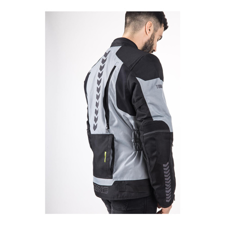 Kurtka tekstylna OZONE TOUR II BLACK/GREY czarny szary